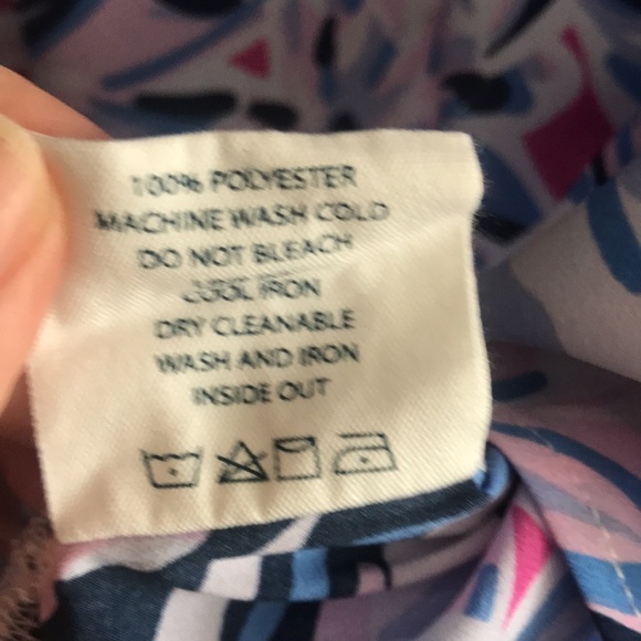 Simply Southern Womens Blouse Top Size medium Blue Floral Long Sleeves - Picture 6 of 7